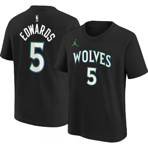 Jordan Jordan Boys' Minnesota Timberwolves Black Shirt, Small - $32.00 at DICK'S Sporting Goods