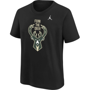 Jordan Jordan Youth Milwaukee Bucks Black T-Shirt, Small - $28.00 at DICK'S Sporting Goods