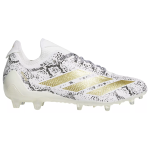 adidas adizero Electric.1 II Football Cleats, Size 9.5, White/Gold