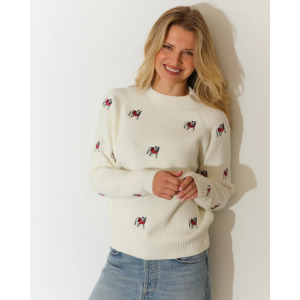 Kadyluxe KADYLUXE Women's Georgia Bulldogs Fisherman Sweater, Medium, White - $220.00 at DICK'S Sporting Goods