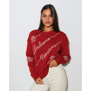 Kadyluxe KADYLUXE Women's Indiana Hoosiers Love Letter Sweater, XL, Red - $149.00 at DICK'S Sporting Goods