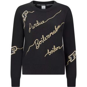 Kadyluxe KADYLUXE Women's Purdue Boilermakers Love Letter Sweater, Medium, Black - $149.00 at DICK'S Sporting Goods