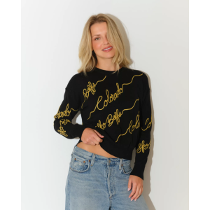 Kadyluxe KADYLUXE Women's Colorado Buffaloes Love Letter Sweater, Medium, Black - $149.00 at DICK'S Sporting Goods