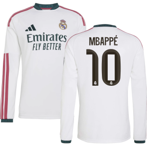adidas Youth Real Madrid Kylian Mbappe 2026 Home Replica Jersey, Small, White