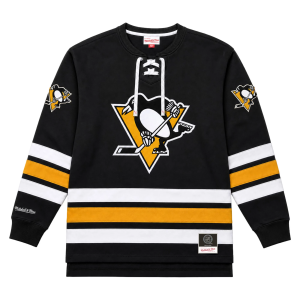 Profile Varsity Men's Pittsburgh Penguins Laceup Fleece Sweatshirt, 2X, Black