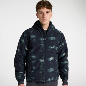 DSG Men's Lifestyle Hooded Jacket, Large, Hazy Lumberjack Black