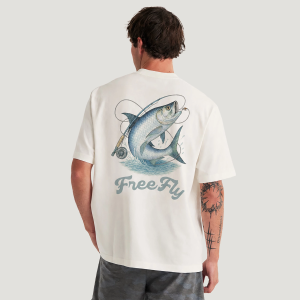 Free Fly Men's Silver King Relaxed Tee, XXL, Bone
