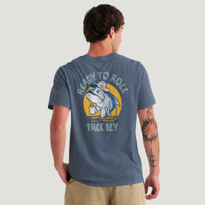 Free Fly Men's Morning Person Pocket Tee, Small, Storm Cloud
