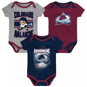 Outerstuff NHL Colorado Avalanche Chill on the Ice Onesie 3 Pack, Boys', 0-3M - $35.00 at DICK'S Sporting Goods