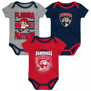 NHL Florida Panthers Chill on the Ice Onesie 3 Pack, Boys', 3-6M
