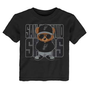 NBA Toddler San Antonio Spurs Teddy Fan T-Shirt, Boys', 2T, Black