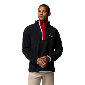 Columbia Men's Alabama Crimson Tide Helvetia Fleece Pullover, Large, Black