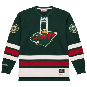 Profile Varsity Men's Minnesota Wild Laceup Fleece Sweatshirt, 2XLT, Green