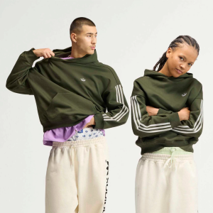 Adidas adidas Originals Men's adiSignature 3 Stripes Hoodie, Small, Olive Five/Off white - $80.00 at DICK'S Sporting Goods