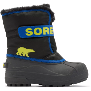 SOREL Kids' Snow Commander Winter Boots, Size 11, Black/Azul