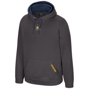 Colosseum Men's UNC Greensboro Spartans Promo Poly Hoodie, Small, Gray