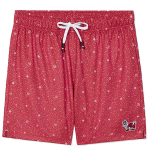 GOAT USA Boys' Snowflake Mesh Shorts, Small, Enduring Red