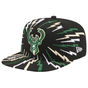 New Era New Era Youth Milwaukee Bucks Black 9Fifty A-Frame Adjustable Hat - $39.99 at DICK'S Sporting Goods