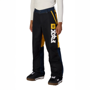 686 Men's Fox Racing Spec Shell Pant, Medium, Fox Yellow Colorblock