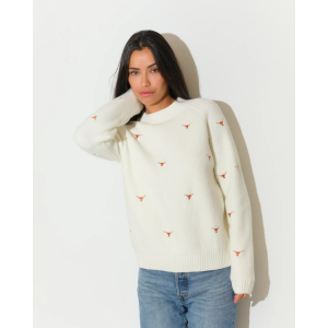 Kadyluxe KADYLUXE Women's Texas Longhorns Fisherman Sweater, Large, White - $220.00 at DICK'S Sporting Goods
