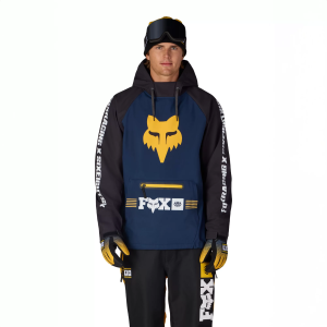 686 Men's Fox Racing Waterproof Graphic Hoody, XL, Fox Navy Colorblock