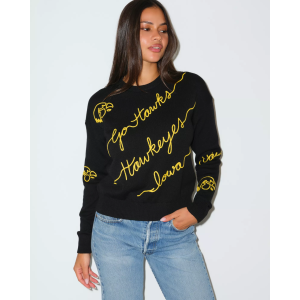 Kadyluxe KADYLUXE Women's Iowa Hawkeyes Love Letter Sweater, Small, Black - $149.00 at DICK'S Sporting Goods