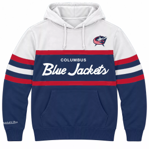 Profile Varsity Men's Columbus Blue JacketsHead Coach Big and Tall Hoodie, 3X, White