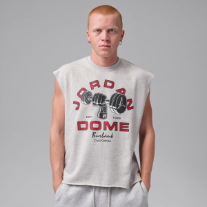 Jordan Men's Sport Dome Jam Dri-FIT Sleeveless Crew-Neck Top, XL, Grey Heather