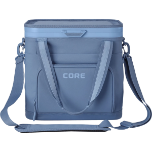 CORE 24 Can FlipBack No-Zip Box Cooler, Steel Blue