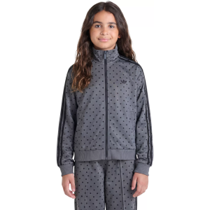 adidas Originals Girls' Firebird Dot Printed Jacket, Large, Carbon