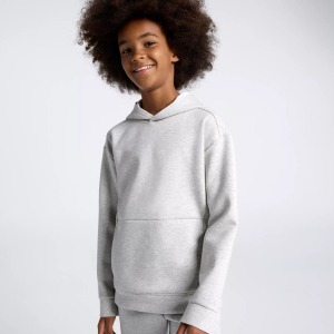 DSG Boys' Sport Fleece Hoodie, Large, Light Heather Gray