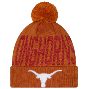 New Era New Era Texas Shimmer Pom Knit Beanie, Women's, Orange - $37.99 at DICK'S Sporting Goods