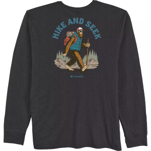 Columbia Men's Daquatch Long Sleeve Tee, XL, Charcoal Hthr
