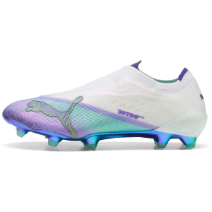 Puma PUMA Ultra Nitro 7 Ultimate Laceless Hyper Rush FG Soccer Cleats, M9.5/W11, White/Purple - $264.99 at DICK'S Sporting Goods