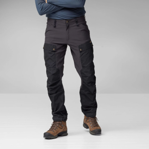Fjallraven Men's Keb Trousers, Size 38, Black/Stone Grey