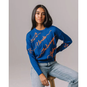 Kadyluxe KADYLUXE Women's Florida Gators Love Letter Sweater, Medium, Blue - $149.00 at DICK'S Sporting Goods