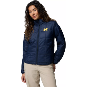 Columbia Women's Michigan Wolverines Sienna Hill Full-Zip Quilted Jacket, Small, Blue