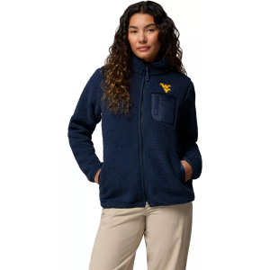 Columbia Women's West Virginia Mountaineers West Bend Full-Zip Fleece Jacket, Small, Black