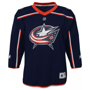 NHL Boys' Columbus Blue Jackets Navy Home Replica Jersey, Size 5/6