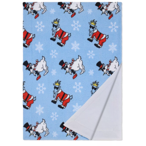 GOAT USA AOP Holiday Blanket, Blue
