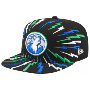 New Era New Era Youth Minnesota Timberwolves Black 9Fifty A-Frame Adjustable Hat - $39.99 at DICK'S Sporting Goods