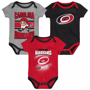 NHL Carolina Hurricanes Chill on the Ice Onesie 3 Pack, Boys', 0-3M