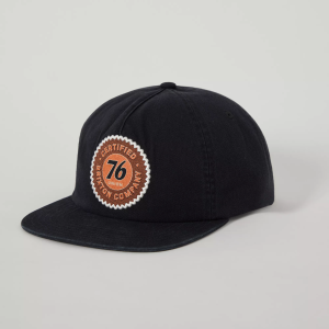 Brixton Union 76 Certified Snapback Hat, Men's, Washed Black