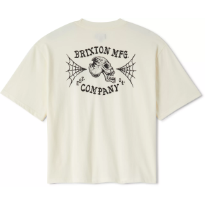 Brixton Men's Ogle Short Sleeve Boxed Crop Graphic T-Shirt, XL, Cream