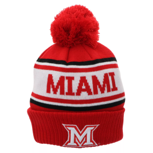 League-Legacy League-Legacy Adult Miami RedHawks Red Pom Knit Beanie, Men's - $18.74 at DICK'S Sporting Goods