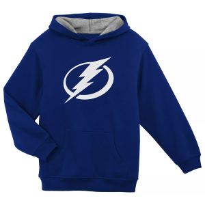 NHL Team Apparel Boys' Tampa Bay Lightning Blue Primary Home Pullover Hoodie, Small