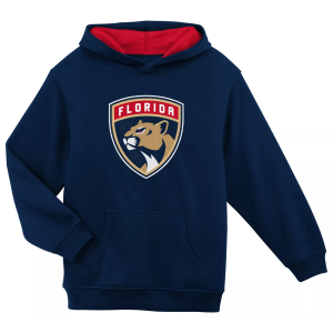 NHL Team Apparel Boys' Florida Panthers Navy Primary Logo Pullover Hoodie, Size 7, Blue