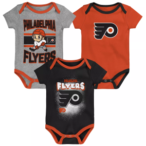 NHL Philadelphia Flyers Chill on the Ice Onesie 3 Pack, Boys', 0-3M