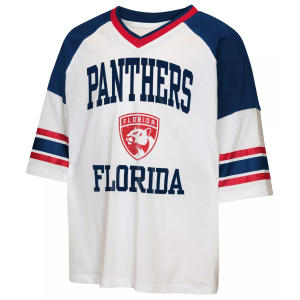 NHL Girls' Florida Panthers White Uplifter T-Shirt, XL