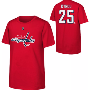 Outerstuff NHL Boys' Washington Capitals Jordan Kyrou Home T-Shirt, Medium, Red - $30.00 at DICK'S Sporting Goods
